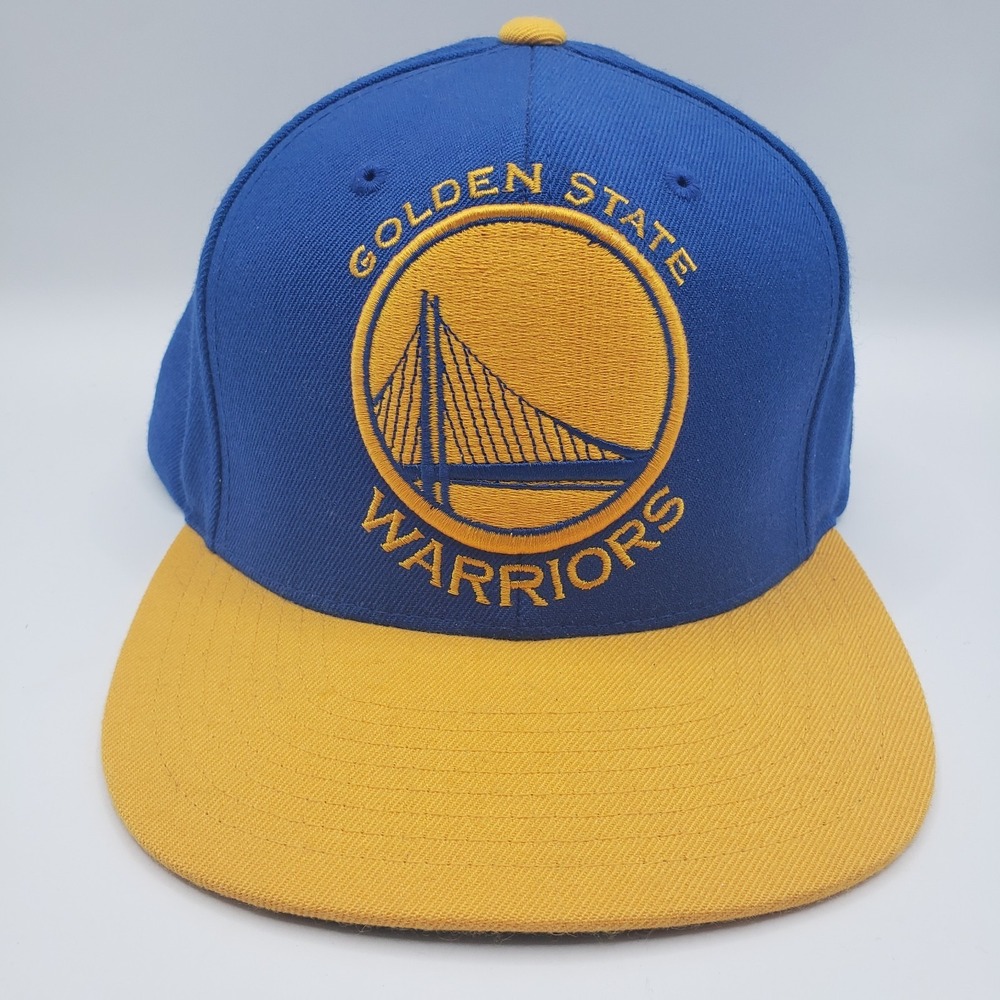2014 Golden State Warriors NBA Mitchell & Ness Blue & Yellow SnapBack Hat Cap
